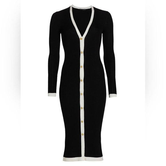 Alice + Olivia Dresses & Skirts - Alice + Olivia Alcina Rib-Knit Sweater Dress - Size XL